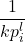 \dfrac{1}{kp_i^l}