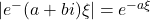 |e^-{(a+bi)\xi}|=e^{-a\xi}